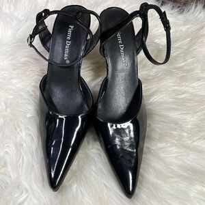 PIERRE DUMAS Womens Pointed Toe Black Stiletto Heels Witchy Fairy Goth Size 7M